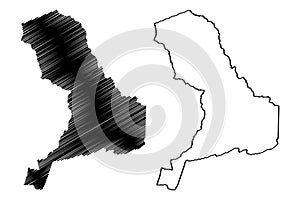 Senador Sa municipality CearÃÂ¡ state, Municipalities of Brazil, Federative Republic of Brazil map vector illustration, scribble photo