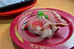 Senaka sushi raw scallop rice