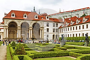 Senate building in Prague. Czech Republic.The Valdstejn Palace w