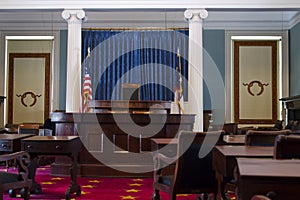 The senate chamber in North Carolina historic capi