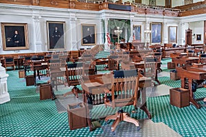 Senate Chamber in Texas State Capitol in Austin, TX photo