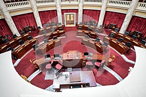 Senate chambers in the Idaho State Capital