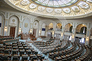 Senate Chambers in Palace of Parliament Bucharest Romania