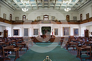 The senate of Texas Capitol