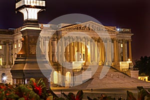 Senate US Capitol Light North Side Night Stars Washington DC