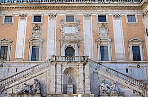 Senatorial palace at the Capitoline hill in Rome photo