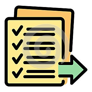 Send document icon vector flat