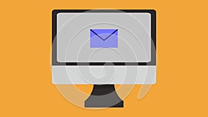 Send email from computer HD animation