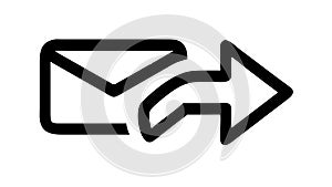 Send Email Message Action Icon, vector design Generative AI