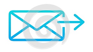 Send Email or Message Forward Icon, vector design Generative AI