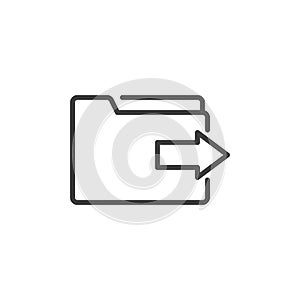 Send folder file line icon