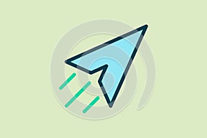 Send icon. icon related to UI elements. suitable for web site, app, user interfaces,element, printable etc. flat line icon style.