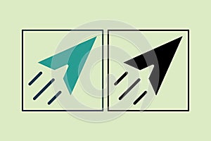 Send icon. icon related to UI elements. suitable for web site, app, user interfaces,element, printable etc. solid icon style.