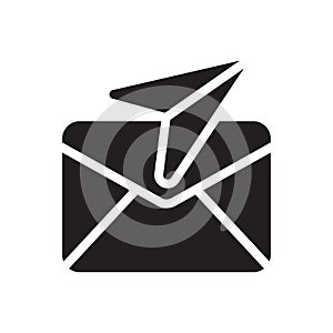 Send vector glyph flat icon