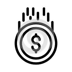 Send vector thin line icon