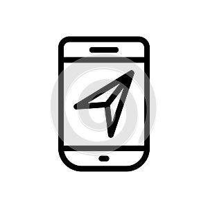 Send vector thin line icon