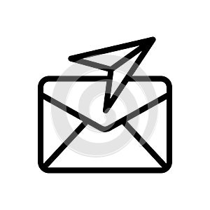 Send vector thin line icon