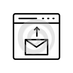 Send vector thin line icon
