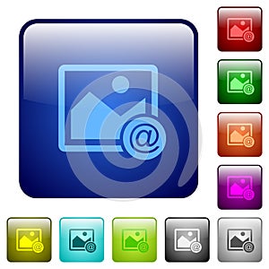 Send image as email color square buttons