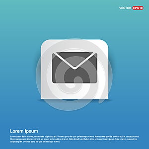 Send Mail icon - Blue Sticker button