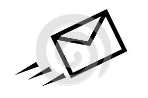 Send mail icon. Editable vectors.
