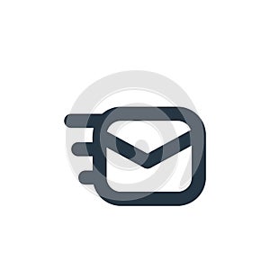 send mail icon vector from email concept. Thin line illustration of send mail editable stroke. send mail linear sign for use on