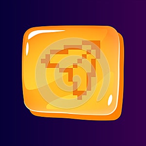 Send message glossy ui button with pixelated icon