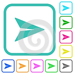 Send message solid vivid colored flat icons
