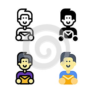 Send receive mail Activity Avatar Icon, Logo, and illustration