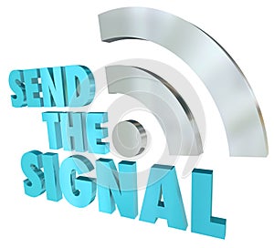 Send the Signal Streaming Message 3D Words Digital Transmission