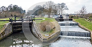 SEND, SURREY/UK - MARCH 25 : Papercourt Lock on the River Wey Na