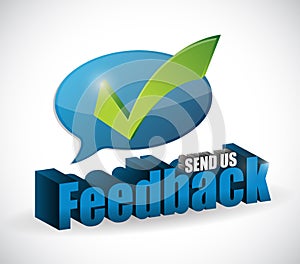 send us feedback message sign illustration design