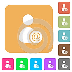 Send user data as email rounded square flat icons