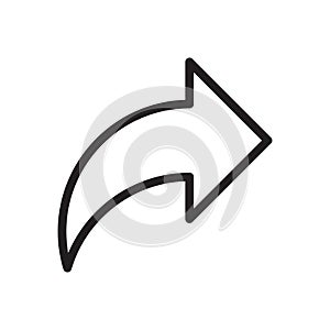 Send vector thin line icon