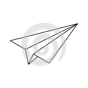 Send web icon isolated on white background. Message symbol for website, app etc