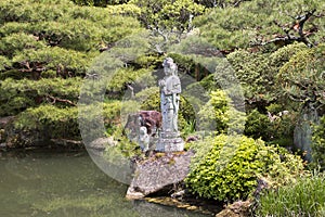 Sendai, Japan, Garden in Rinnoji temple.