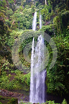 Sendang Gila Waterfall in North part of Lombok island, Indonesia