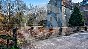 Senden, Coesfeld, Musterland December 2017 - Watercastle Wasserschloss Schloss Senden during sunny day in Winter