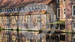 Senden, Coesfeld, Musterland December 2017 - Watercastle Wasserschloss Schloss Senden during sunny day in Winter