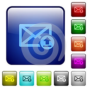 Sending email color square buttons