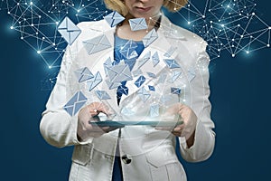 Sending email from a mobile device .