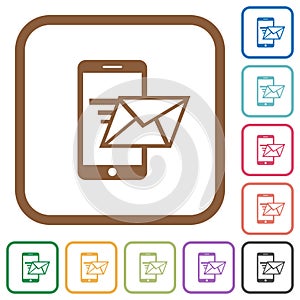 Sending email simple icons