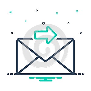 Mix icon for Sending, message and mail