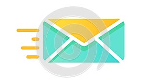 Sending Mail Envelope Digital Communication Icon, vector design Generative AI