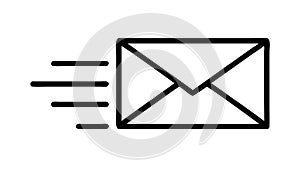 Sending Mail Icon, Fast Communication and Digital Message, vector design Generative AI