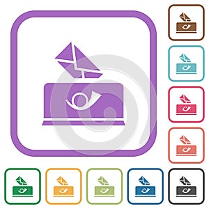 Sending mail solid simple icons