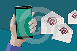 Sending multiple e-mails from a smartphone