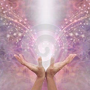 Sending out Reiki healing energy across the ether