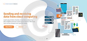 Sending and receiving data from cloud computing