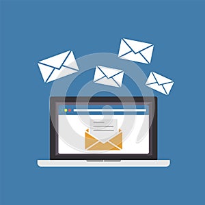 Sending or receiving email. Email marketing